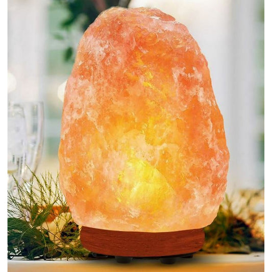 Himalayan Aroma Salt Lamp - Himalayan Salt Lamp, 6–8 lbs, 7–8 inch Height, Handmade, Dimmer Switch, Wood Base, Home Decor