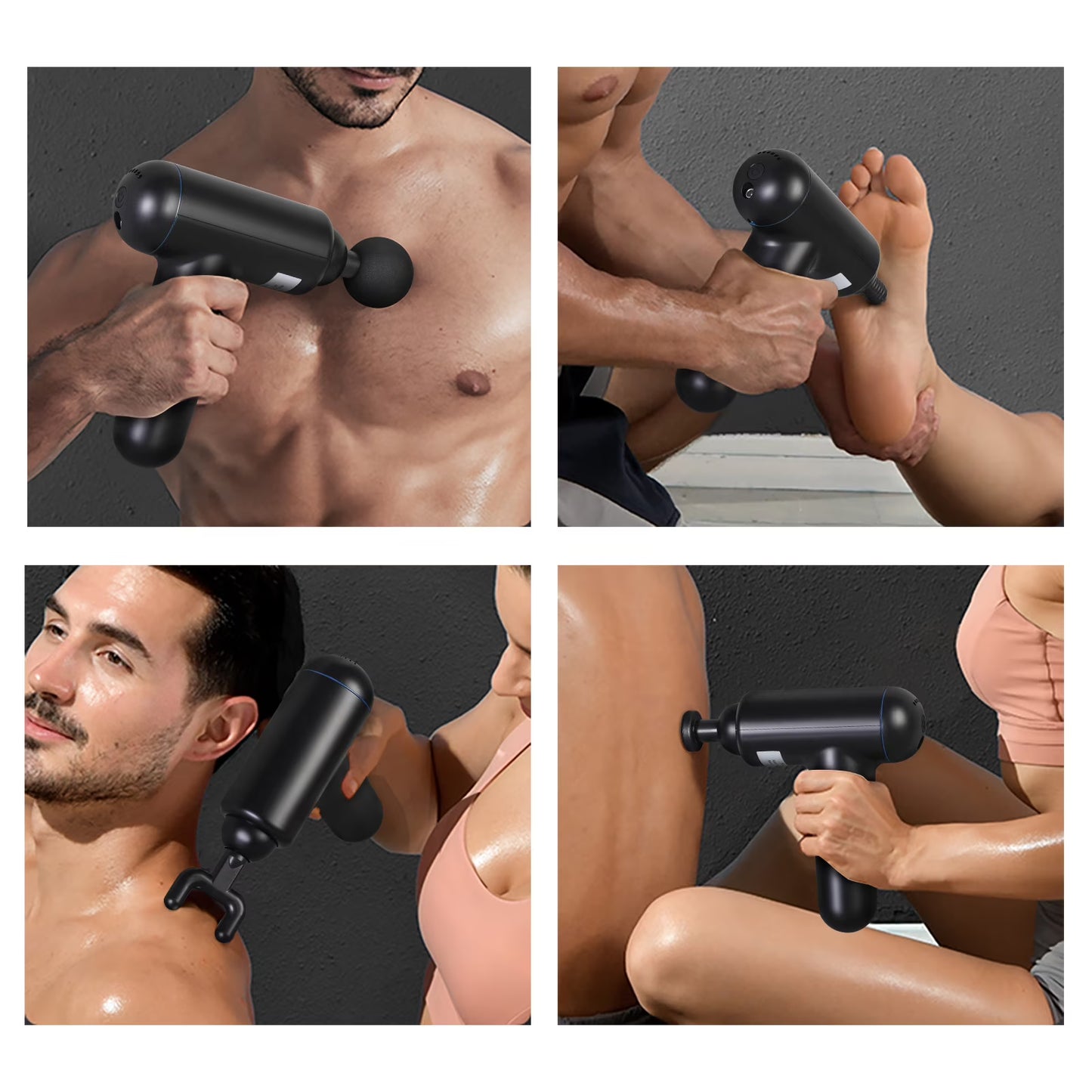 Oumilen Pro Sport Deep Tissue Percussion Muscle Massage Gun, Pure Black