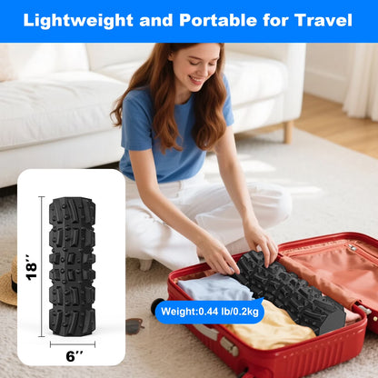 Hlthsky Foam Roller, 18x6 Inches, Octagonal Trigger Point Deep Tissue Roller