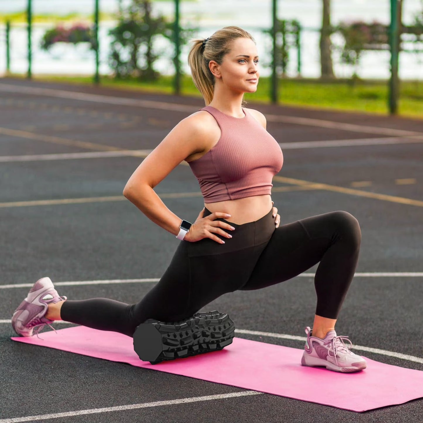 Hlthsky Foam Roller, 18x6 Inches, Octagonal Trigger Point Deep Tissue Roller