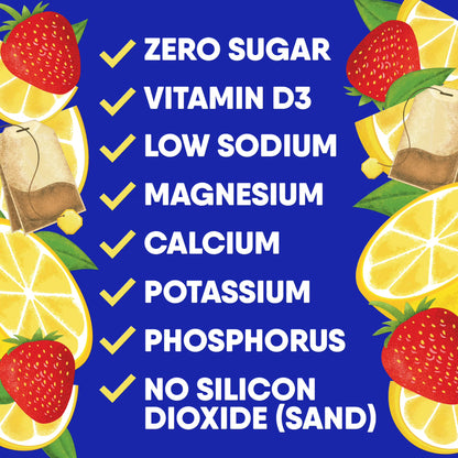 Electrolyte Hydration Drink Mix with Vitamin D, Non GMO Electrolyte Powder Hydration Pack, Kiwi Strawberry, 30 Hydration Powder Packets - GoHydrate